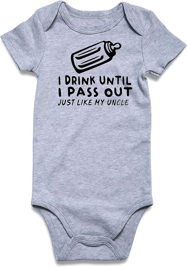 UNIFACO Unisex Baby Funny Saying Outfit Short and Long Sleeve Bodysuits Romper by UNIFACO