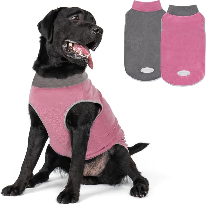 cyeollo 2 Pack Dog Sweater Fleece Vest Pullover Dog Sweatshirt Reflective by CYEOLLO
