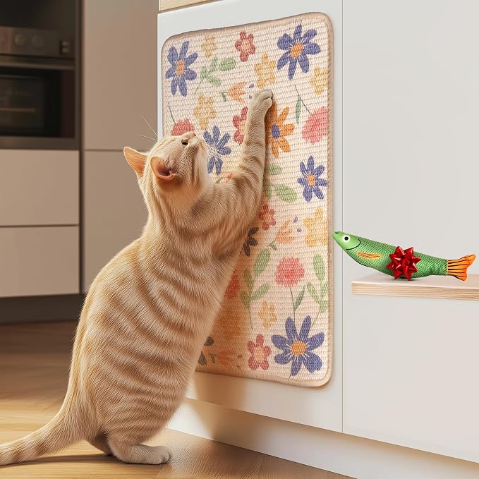 SCRATCHABLE Sisal Cat Scratcher, Wall Scratcher, Couch Protector, Scratching by Evomotive