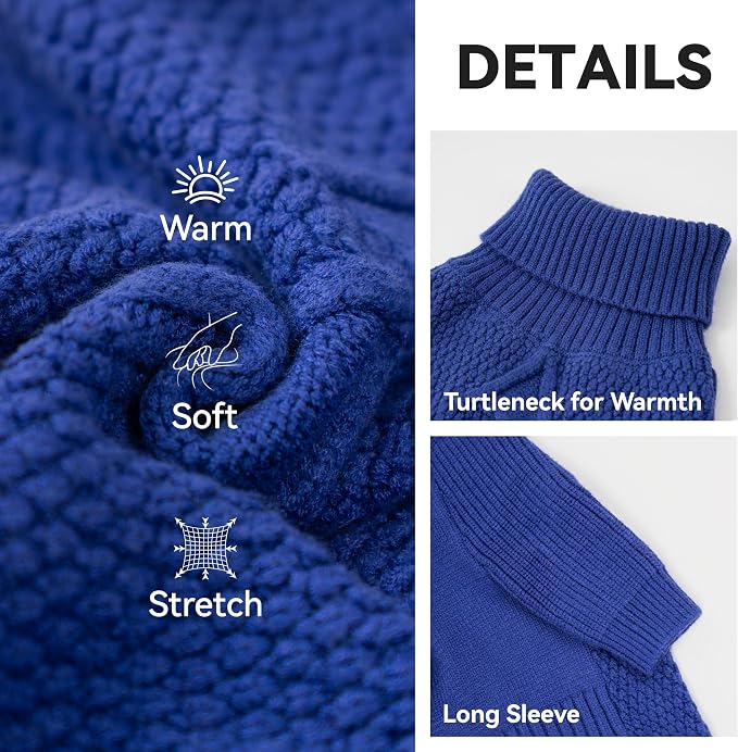 cyeollo Dog Sweater Pullover Turtleneck - Image 3