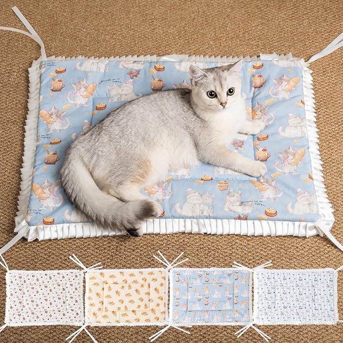Reversible Silent Cat Bed Self Warming Pet Pad Thin Style Mat Washable Cushion by WARFORT