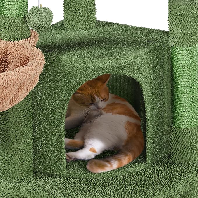 Yaheetech Cactus Cat Tree, 42in Cat Tower - Image 4