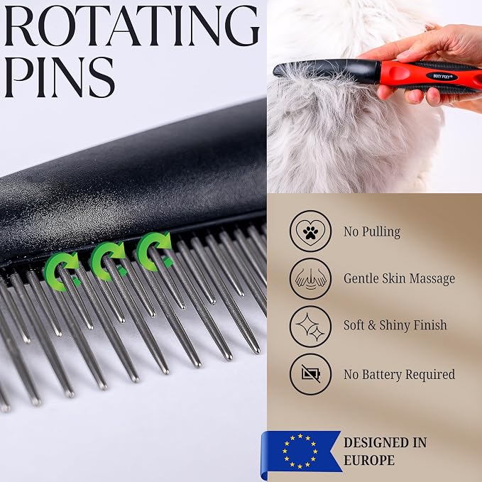 Poodle Comb with Rotating Teeth - Image 3