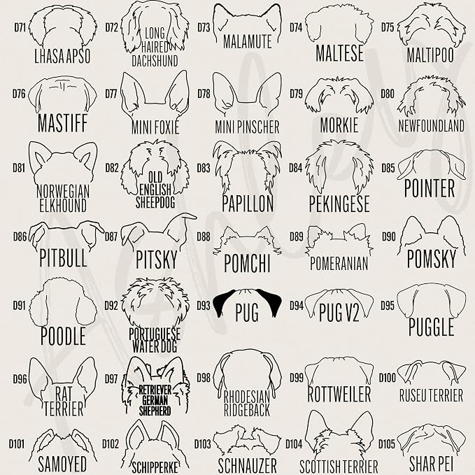 Custom Dog Shirt Personalized Dog Ears Tshirt Puppy Breed Name Shirt Puppy Mom - Image 5