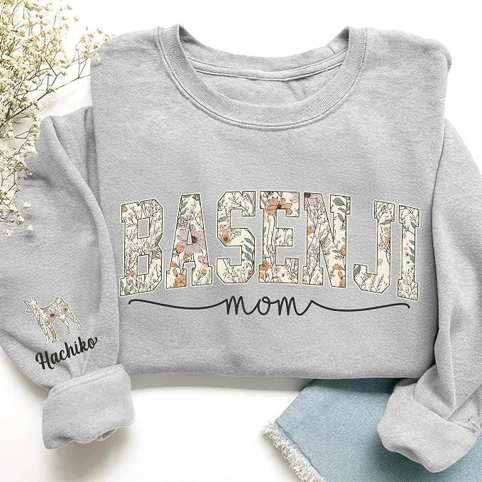Personalized Dog Mom Sweatshirt, Dog Lover Crewneck, Gift Idea - Image 4