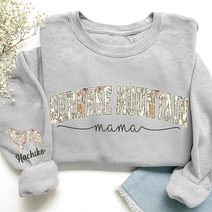 Personalized Dog Mom Sweatshirt, Dog Lover Crewneck, Gift Idea - Image 3
