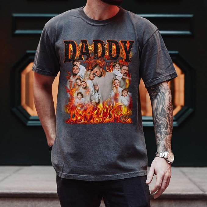 Custom Dad Shirt Personalized Picture T-Shirt - Image 4