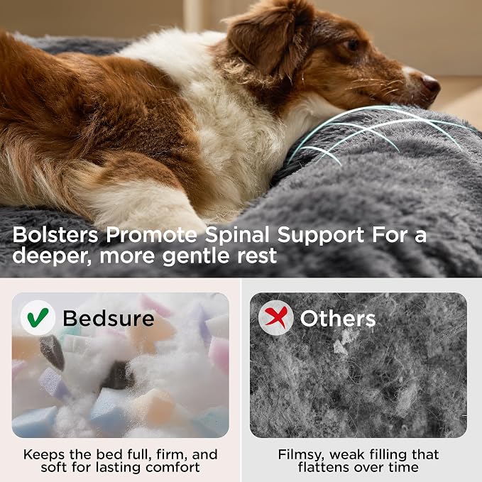 Bedsure Calming Dog Bed for Extra Large Dogs - 45in Donut Washable Large Pet Bed - Image 2