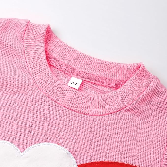 RETSUGO Toddler Baby Girls Sweatshirts Casual Pullover Crewneck Winter Long - Image 3