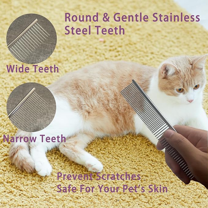 Cat Grooming Brush Kit 6 Tools - Image 4