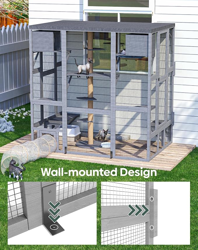 Catio Outdoor Cat Enclosure, Walk-in Large Catio - Image 6