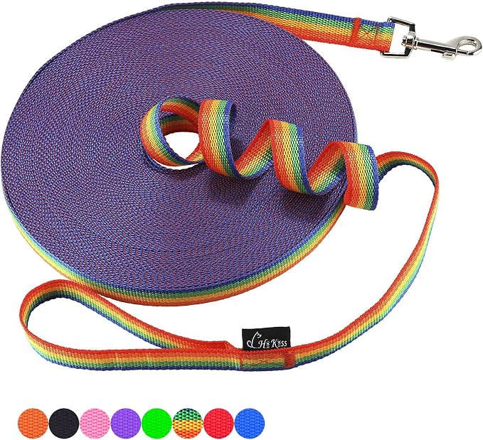 Hi Kiss Dog/Puppy Obedience Recall Training Agility Lead - 15ft 20ft 30ft 50ft by Hi+Kiss