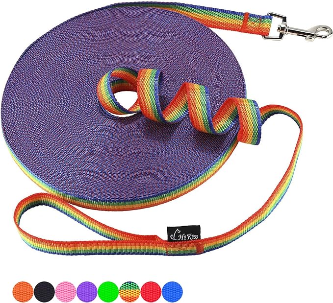 Hi Kiss Dog/Puppy Obedience Recall Training Agility Lead - 15ft 20ft 30ft 50ft by Hi+Kiss