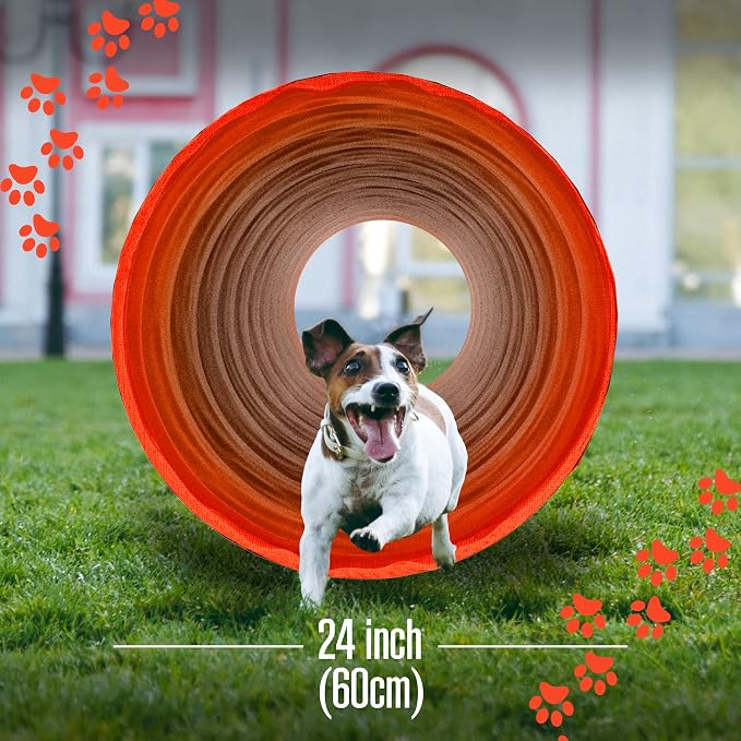 Houseables Dog Agility Tunnel, Dog Tunnel, Agility Equipment, Puppy Obstacle - Image 4
