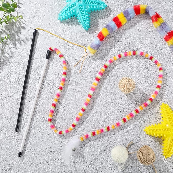 6 Pieces Cat Toys Interactive Cat Wand Toys - Image 5
