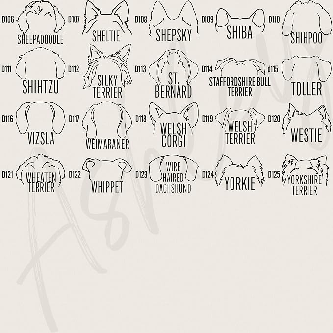 Custom Dog Shirt Personalized Dog Ears Tshirt Puppy Breed Name Shirt Puppy Mom - Image 6