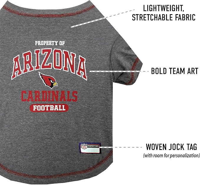 NFL Arizona Cardinals Dog T-Shirt - Image 4