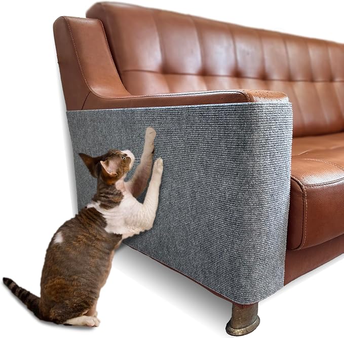 Self Adhesive Cat Scratch Mat to Protect Furniture, 16 x 78 in, Couch Protector by DOZZOPET