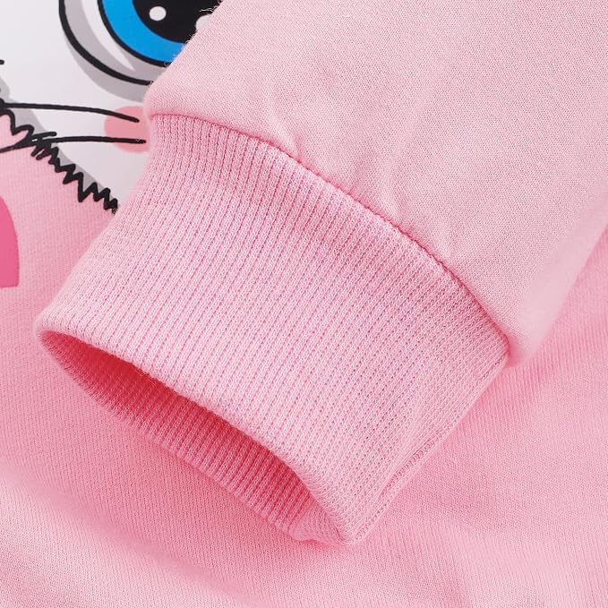 Little Girls Unicorn Outfits 2 Piece Kids Ruffle Sleeve Sweatshirt + Leggings - Image 8