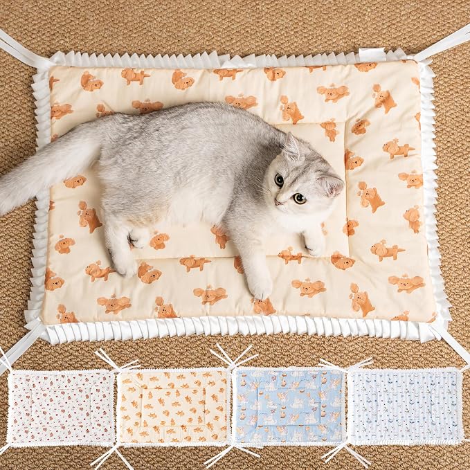 Reversible Silent Cat Bed Self Warming Pet Pad Thin Style Mat Washable Cushion by WARFORT