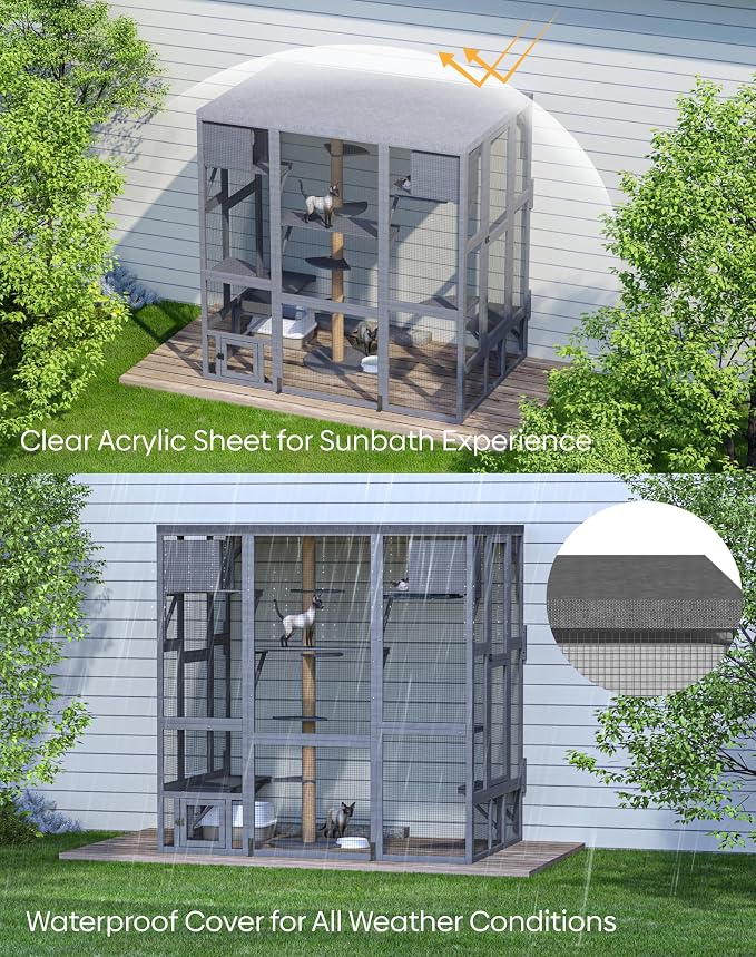 Catio Outdoor Cat Enclosure, Walk-in Large Catio - Image 7