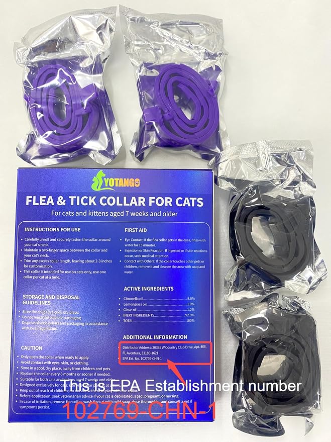4 Pack Flea Collar for Cats, 32 Months Flea and Tick Prevention for Cat - Image 9