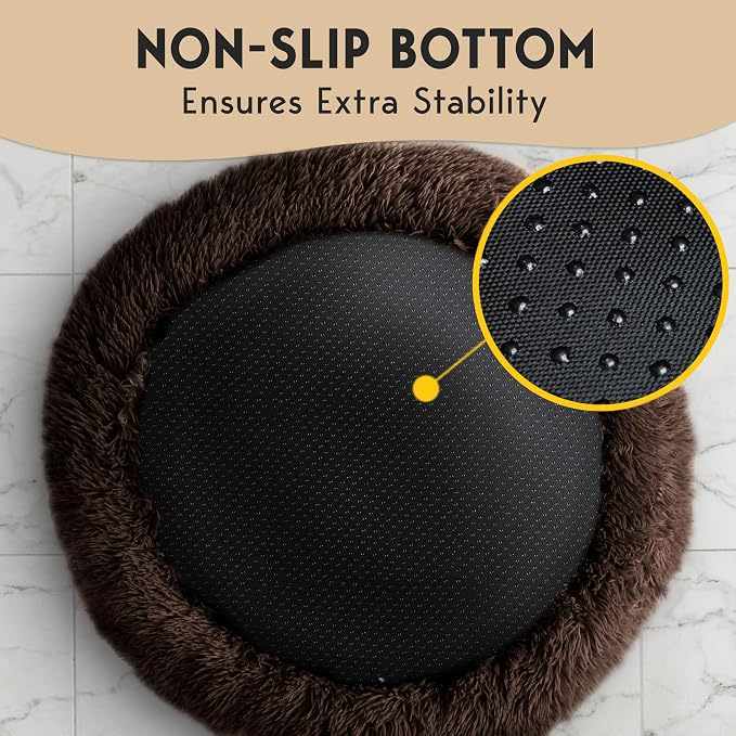 PetJett Calming Dog Bed for Small Dogs – 23" Donut Dog Beds, Anti-Slip & - Image 8