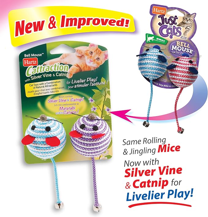 Hartz Cattraction Bell Mouse Cat Toy - Image 2