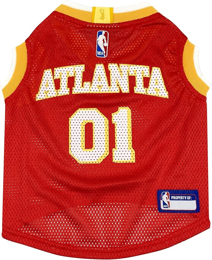 Pets First NBA Atlanta Hawks Dog Jersey, Medium- Tank Top Basketball Pet Jersey by PETSFIRST
