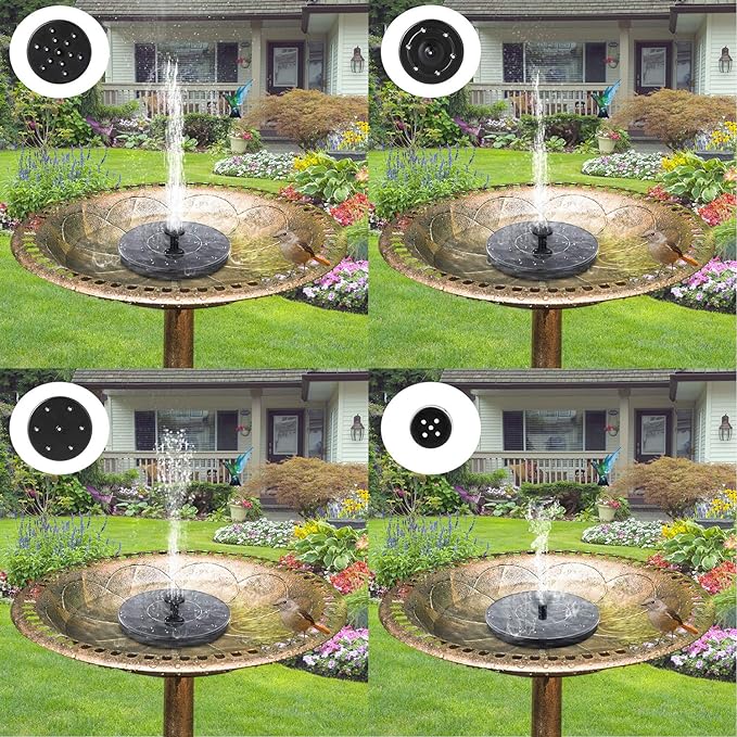Mademax Solar Bird Bath Fountains Pump, Upgrade 1.4W Solar Fountain - Image 4