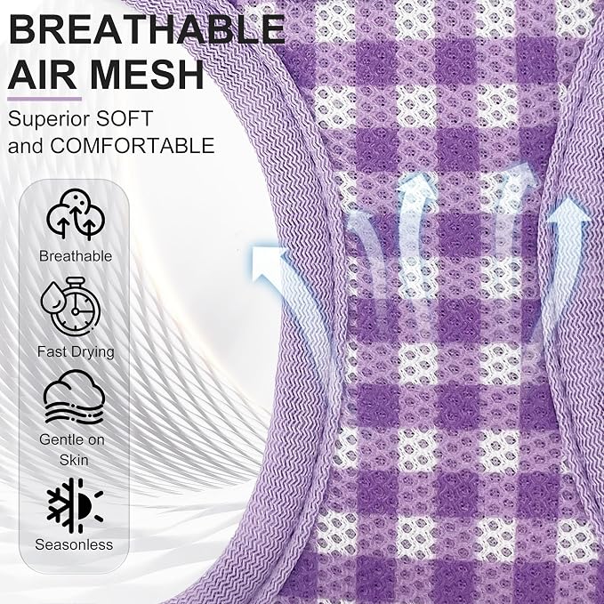 AIITLE Small Dog Harness with Leash – Soft Breathable Mesh, Plaid Pattern & - Image 7