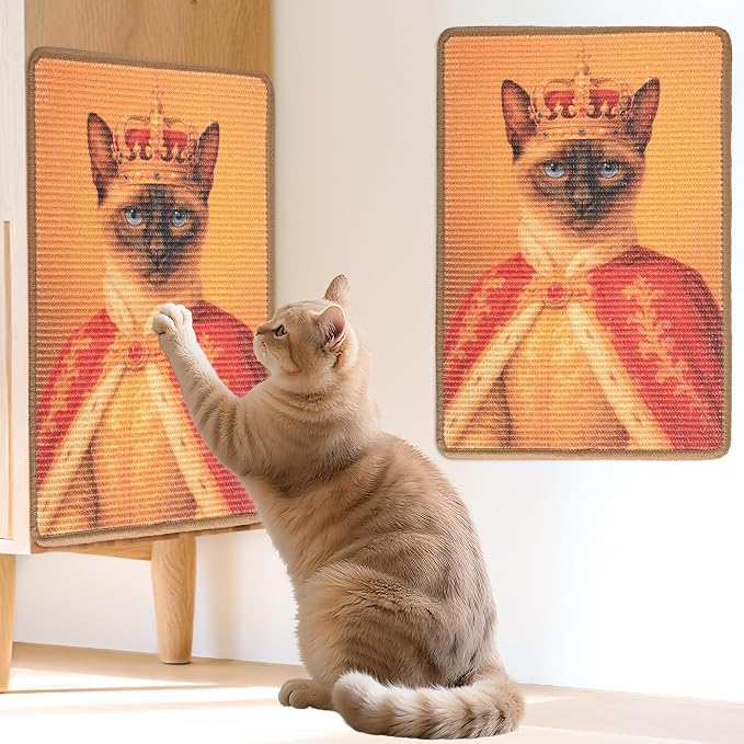 Sisal Cat Scratcher Mat, Cat Wall Scratcher by LESISSMER