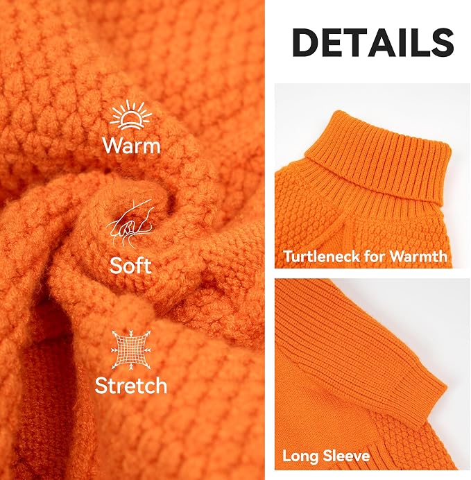 cyeollo 4XL Dog Sweater, Pullover Turtleneck - Image 2