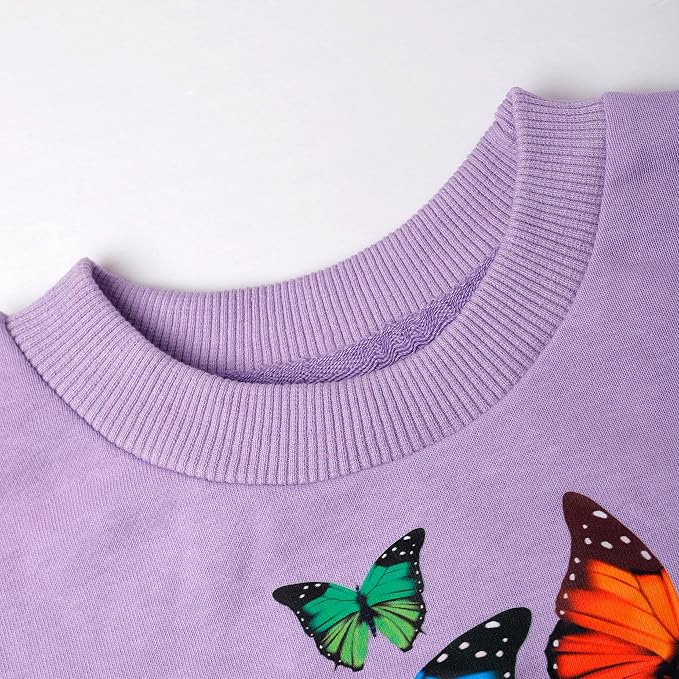 RETSUGO Toddler Baby Girls Sweatshirts Casual Pullover Crewneck Winter Long - Image 4
