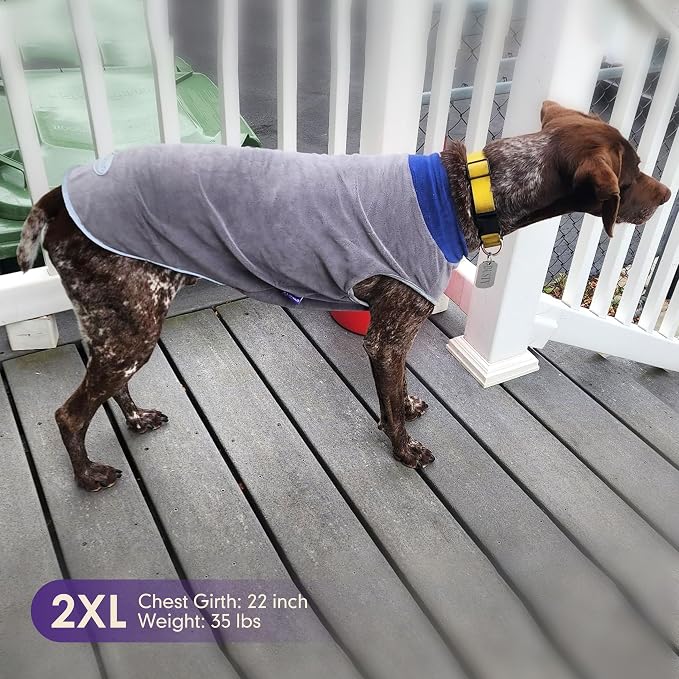 cyeollo 2 Pack Dog Sweater Fleece Vest Pullover Sweatshirt Reflective - Image 8