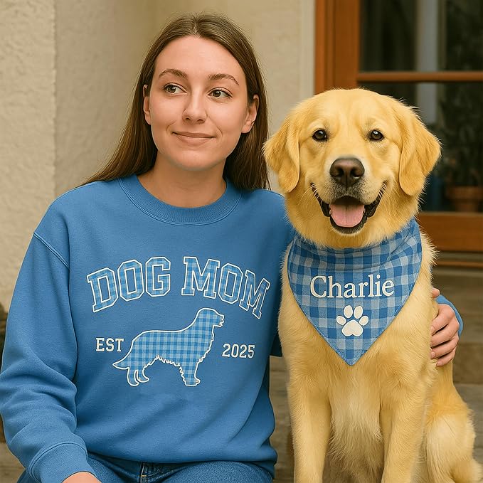 NAZENTI Personalized Dog Mom Sweatshirt, Cat Lovers Gift, Matching Dog and - Image 3