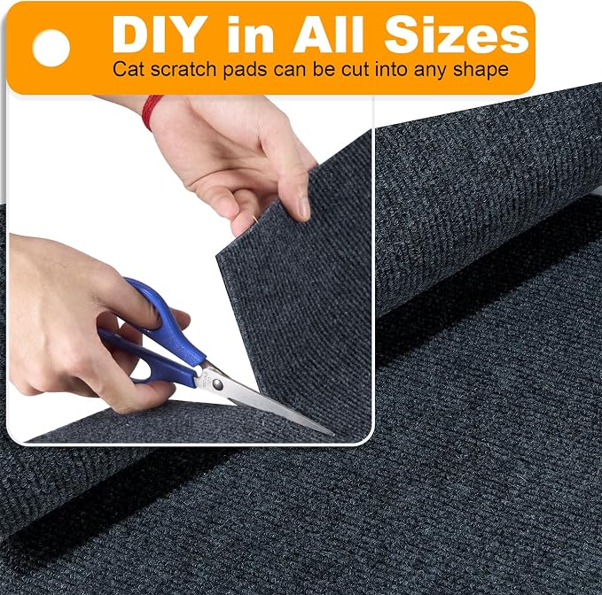 Large Cat Scratching Mat, Trimmable DIY Cat Wall Climbing Carpet, Cat Couch - Image 4