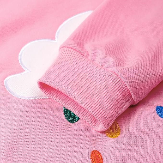 RETSUGO Toddler Baby Girls Sweatshirts Casual Pullover Crewneck Winter Long - Image 4