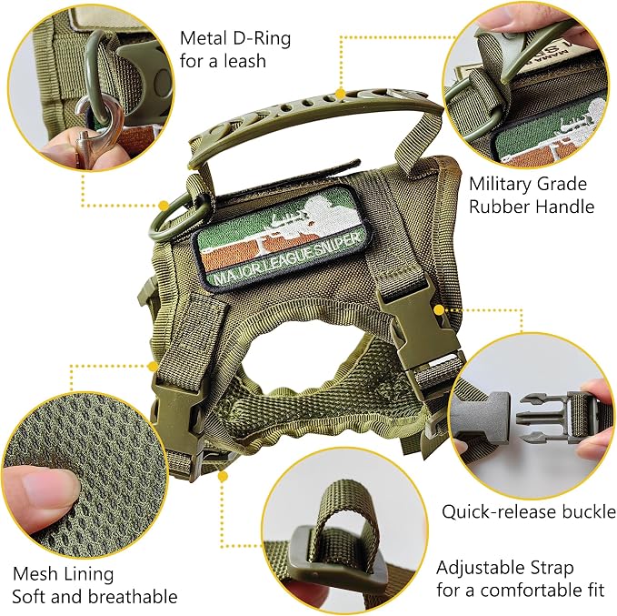 Tactical Cat Harness and Leash for Walking Escape Proof, Adjustable Cat Vest - Image 2