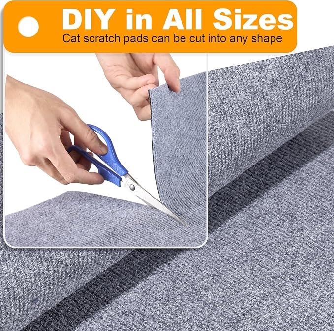 Large Cat Scratching Mat, Trimmable Wall Climbing Carpet, Couch Protector - Image 4