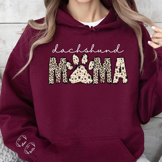Personalized Dog Breed Mama Sweatshirt, Custom Paw Print Sweater, Cozy Pet - Image 2