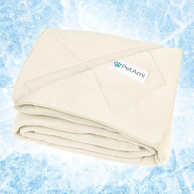 PetAmi Premium Cooling Dog Blanket | Lightweight Fluffy Pet Throw Blanket Bed by PetAmi