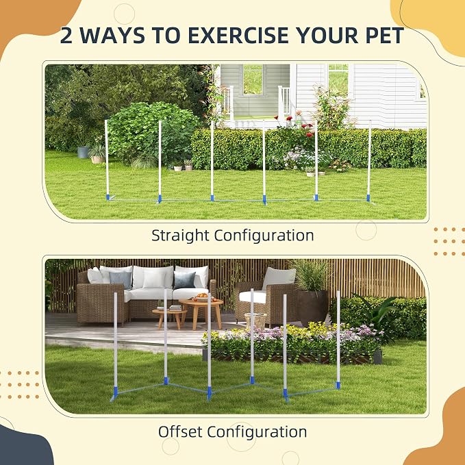 PawHut Adjustable Dog Agility Training Obstacle Course Set - Image 3
