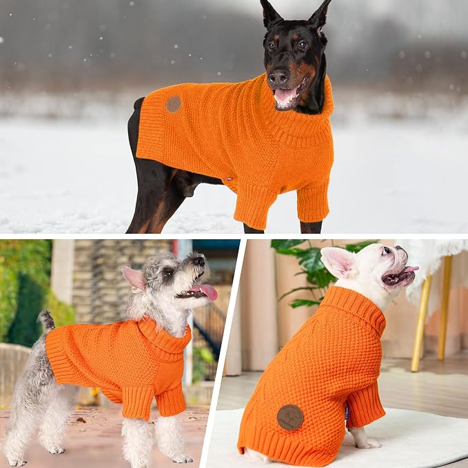 cyeollo Dog Sweater Pullover Turtleneck - Image 3