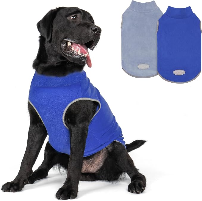 cyeollo 2 Pack Fleece Dog Sweater Pullover Pet Sweatshirt Reflective by CYEOLLO