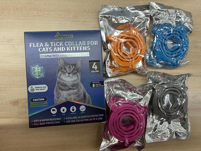 4 Pack Flea Collar for Cats, 32 Months Flea and Tick Prevention for Cat - Image 2