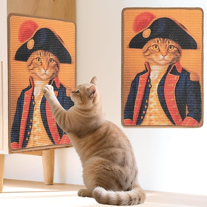 Sisal Cat Scratcher Mat, Cat Wall Scratcher by LESISSMER