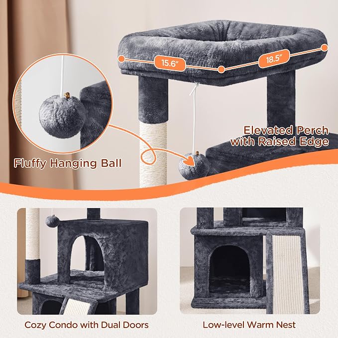 Yaheetech 36in Cat Tree Cat Tower Cat Condo Play House Climber Stand Furniture - Image 3