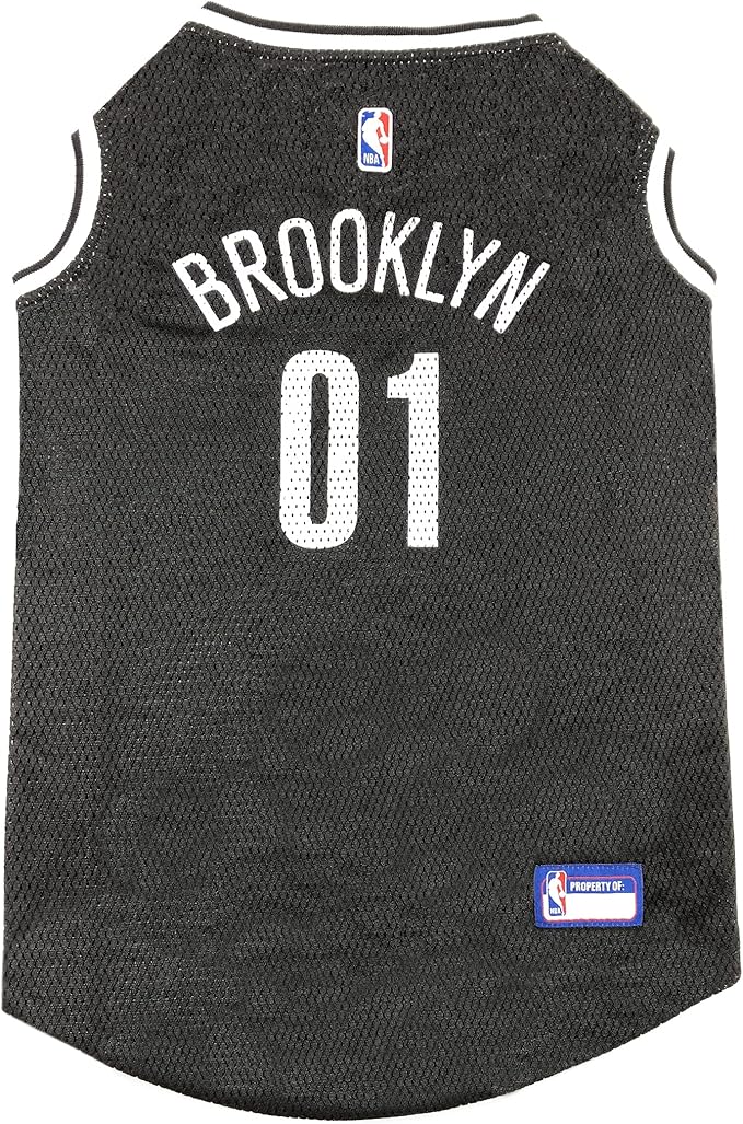 NBA PET Jersey Brooklyn NETS Basketball Dog Jersey, Medium. Best Licensed by PETSFIRST