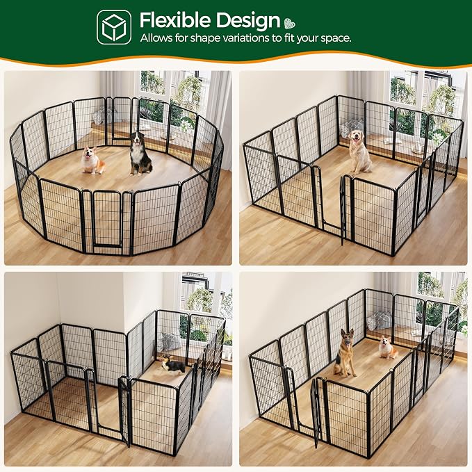 Yaheetech Dog Playpen Outdoor, 47 inch 8 Panels Dog Pen Indoor Heavy Duty Puppy - Image 7